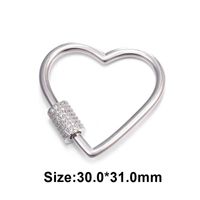 Classic Style Star Heart Shape Copper Plating Inlay Zircon 18k Gold Plated White Gold Plated Jewelry Accessories sku image 27