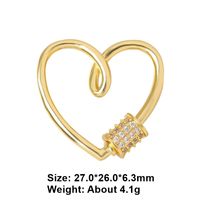 Classic Style Star Heart Shape Copper Plating Inlay Zircon 18k Gold Plated White Gold Plated Jewelry Accessories sku image 2