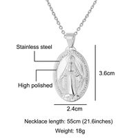 Commuer Couleur Unie Acier Inoxydable Polissage Pendentif sku image 9