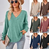 Women's T-shirt Long Sleeve T-shirts Casual Solid Color main image 6