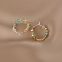 1 Pair Simple Style Circle Beaded Beaded Earrings main image 3