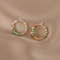 1 Pair Simple Style Circle Beaded Beaded Earrings main image 1