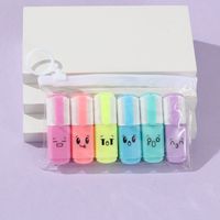 Cute Mini Painting  Marker Graffiti Crayon Fluorescent Pen 6 Color Set sku image 4