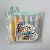 Cute Mini Painting  Marker Graffiti Crayon Fluorescent Pen 6 Color Set sku image 10
