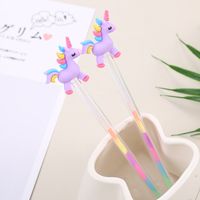 Cute Creative Stationery Unicorn Student Highlight Multi-color Fluorescent Pen sku image 2