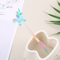Cute Creative Stationery Unicorn Student Highlight Multi-color Fluorescent Pen sku image 3