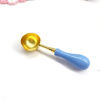 1 Piece Geometric Solid Color Plastic Wood Wax Classical Spoon Seal Candle sku image 5