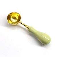 1 Piece Geometric Solid Color Plastic Wood Wax Classical Spoon Seal Candle sku image 6