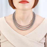 Modern Style Round Stainless Steel Necklace main image 4