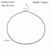 Modern Style Round Stainless Steel Necklace sku image 4