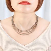Modern Style Round Stainless Steel Necklace main image 3