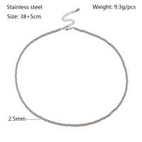 Modern Style Round Stainless Steel Necklace sku image 12