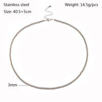 Modern Style Round Stainless Steel Necklace sku image 8