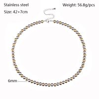Modern Style Round Stainless Steel Necklace sku image 11
