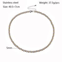 Modern Style Round Stainless Steel Necklace sku image 9