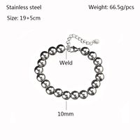Modern Style Round Stainless Steel Bracelets In Bulk sku image 1