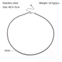Modern Style Round Stainless Steel Necklace main image 5