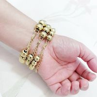 Retro Ball Solid Color Stainless Steel Bracelets In Bulk main image 4