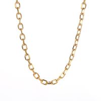 Retro Lady Solid Color Stainless Steel Plating Gold Plated Necklace sku image 3