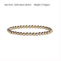 Modern Style Round Stainless Steel Bracelets In Bulk sku image 2