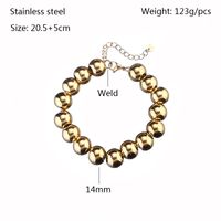 Modern Style Round Stainless Steel Bracelets In Bulk main image 2