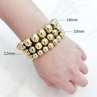 Retro Ball Solid Color Stainless Steel Bracelets In Bulk main image 2