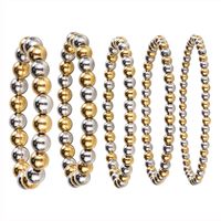 Modern Style Round Stainless Steel Bracelets In Bulk main image 4