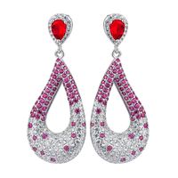 1 Pair Simple Style Water Droplets Inlay Copper Zircon Drop Earrings main image 4