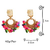 1 Pair Simple Style Color Block Patchwork Alloy Drop Earrings main image 4