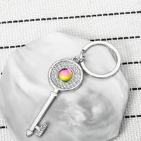 Simple Style Key Alloy Inlay Rhinestones Women's Bag Pendant Keychain main image 2
