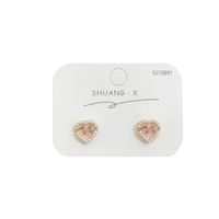 1 Pair Korean Style Heart Shape Flower Enamel Imitation Pearl Alloy Ear Studs main image 4