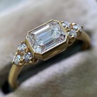 Classic Style Square Artificial Gemstones Alloy Wholesale Rings sku image 3