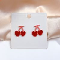 1 Paar Süss Herzform Blume Schmetterling Emaille Inlay Imitationsperle Legierung Strasssteine Ohrringe sku image 4