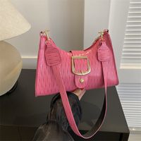 Women's Small Pu Leather Solid Color Elegant Classic Style Square Magnetic Buckle Shoulder Bag Crossbody Bag Underarm Bag main image 2