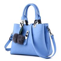 Women's Medium Pu Leather Solid Color Vacation Streetwear Square Zipper Shoulder Bag Handbag Crossbody Bag sku image 6