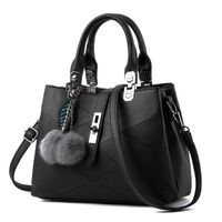 Women's Medium Pu Leather Solid Color Vacation Streetwear Square Zipper Shoulder Bag Handbag Crossbody Bag sku image 1