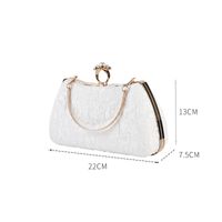 White Yellow Blue Polyester Color Block Square Evening Bags sku image 1