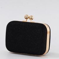 White Red Black Pu Leather Solid Color Square Evening Bags sku image 4