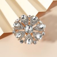Casual Flower Artificial Diamond Alloy Wholesale Rings main image 3
