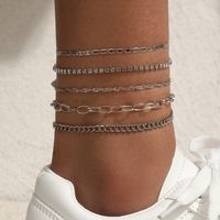 Wholesale Jewelry Simple Thick Snake Chain Anklet Five-piece Set Nihaojewelry sku image 6