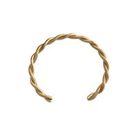 Ig Style Twist Titanium Steel 18k Gold Plated Cuff Bracelets In Bulk main image 3