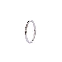 Lady Simple Style Geometric Titanium Steel Inlay Zircon Rings sku image 4