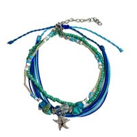 Beach Starfish Alloy Glass Patchwork Women's Anklet main image 2