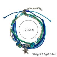 Beach Starfish Alloy Glass Patchwork Women's Anklet main image 5