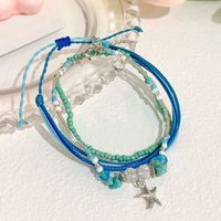 Beach Starfish Alloy Glass Patchwork Women's Anklet main image 4