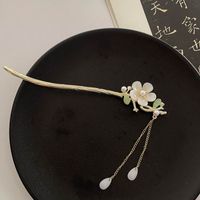 Chinoiserie Retro Bamboo Flower Butterfly Alloy Plating Inlay Rhinestones Pearl Hairpin sku image 51