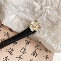 Chinoiserie Retro Bamboo Flower Butterfly Alloy Plating Inlay Rhinestones Pearl Hairpin sku image 27