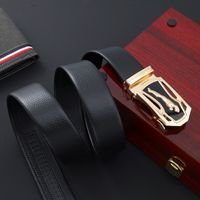 Simple Style Classic Style Solid Color Pu Leather Iron Men'S Leather Belts main image 5