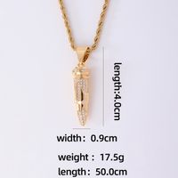 Hip-Hop Cool Style Bullet Gamepad Headset 304 Stainless Steel Copper Plating Inlay Zircon K Gold Plated Unisex Pendant Necklace sku image 6