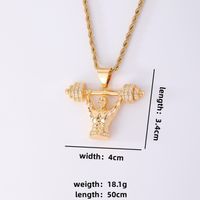Hip-Hop Cool Style Bullet Gamepad Headset 304 Stainless Steel Copper Plating Inlay Zircon K Gold Plated Unisex Pendant Necklace sku image 4